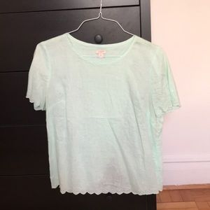 J. Crew open back eyelet shirt